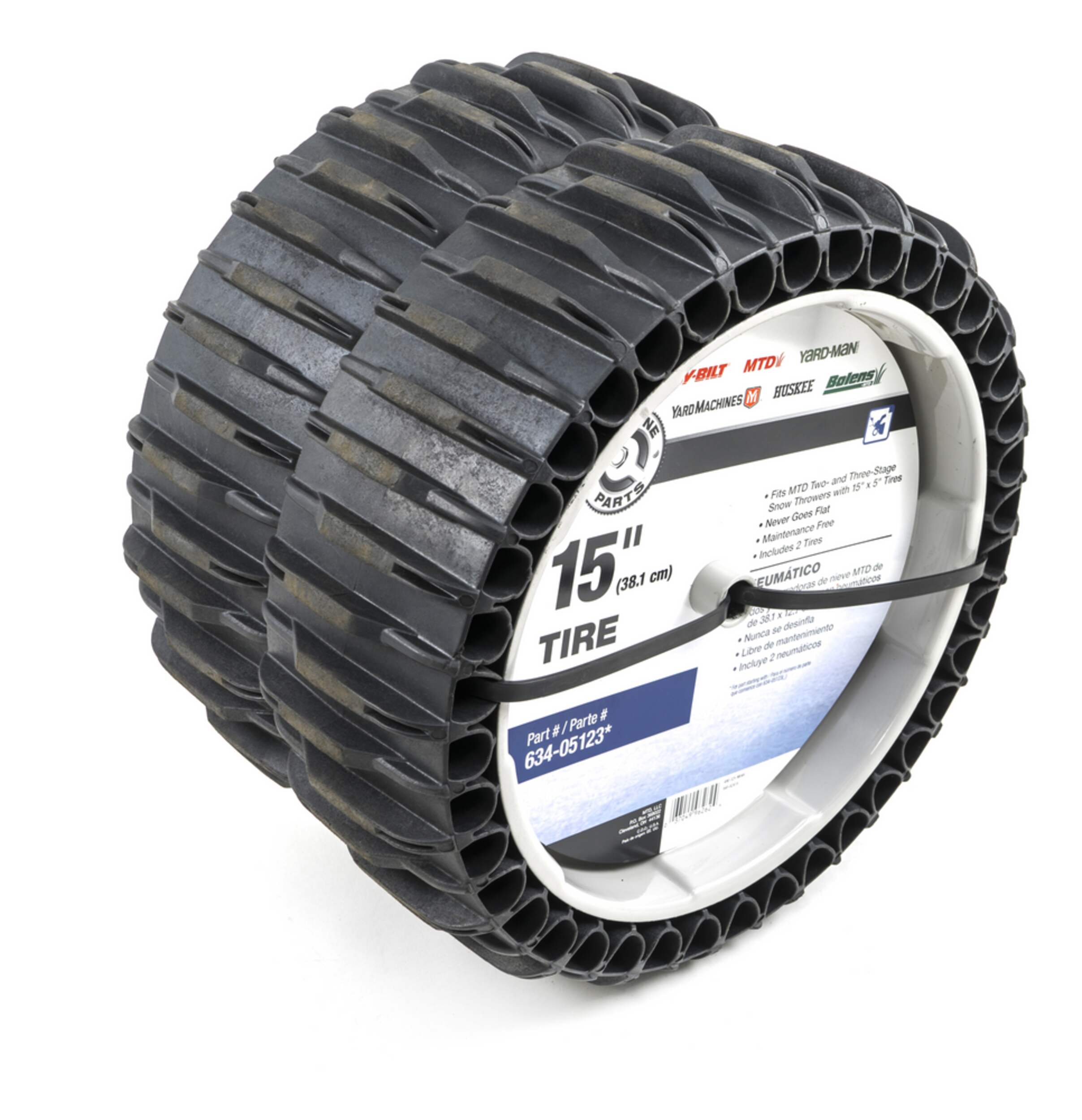ATLAS Airless Snowblower RePlacement Tires,  15"