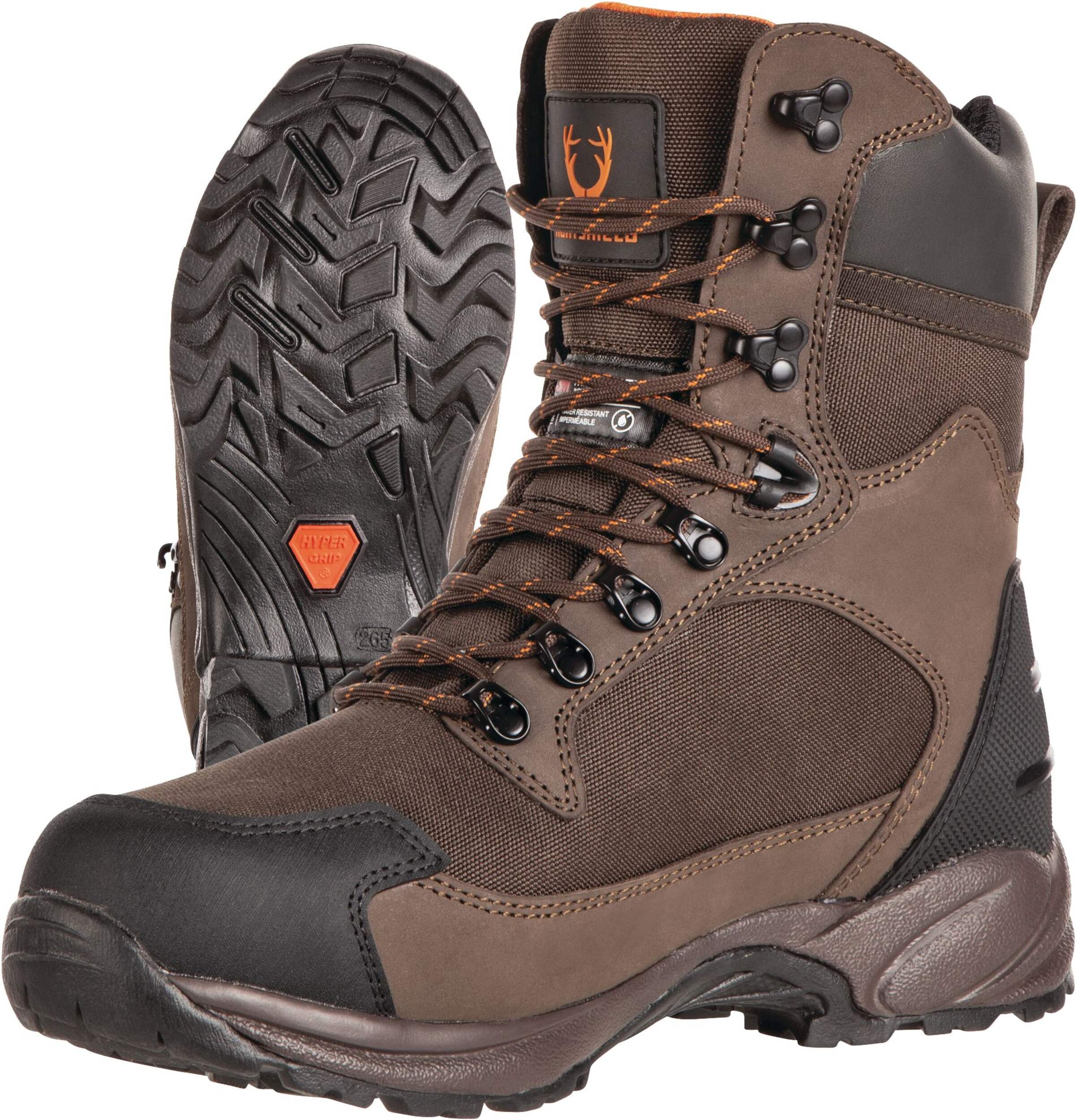 Huntshield Men's Eastern Tracker WaterProof Hunting Boots with Leather/Canvas UPPer, Brown