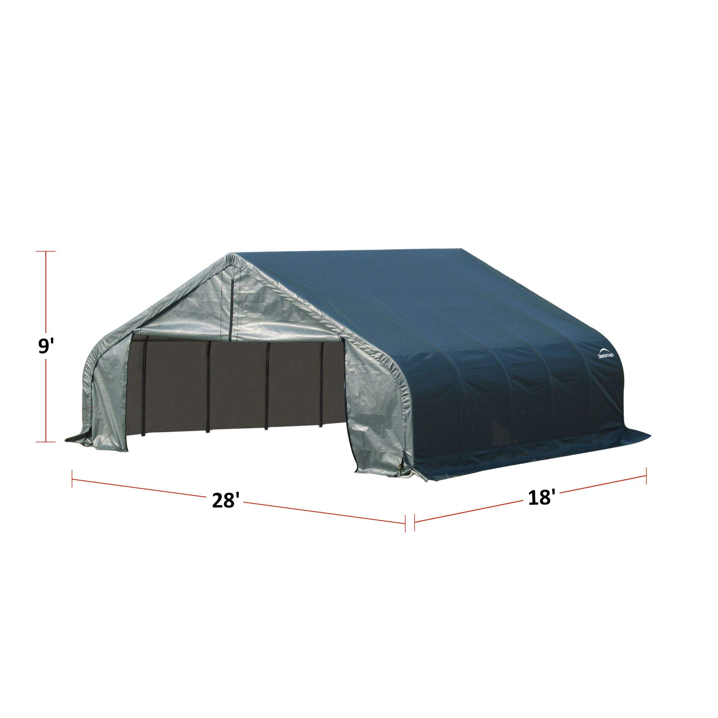 ShelterLogic Peak Style Auto Shelter, 18-ft x 28-ft x 9-ft