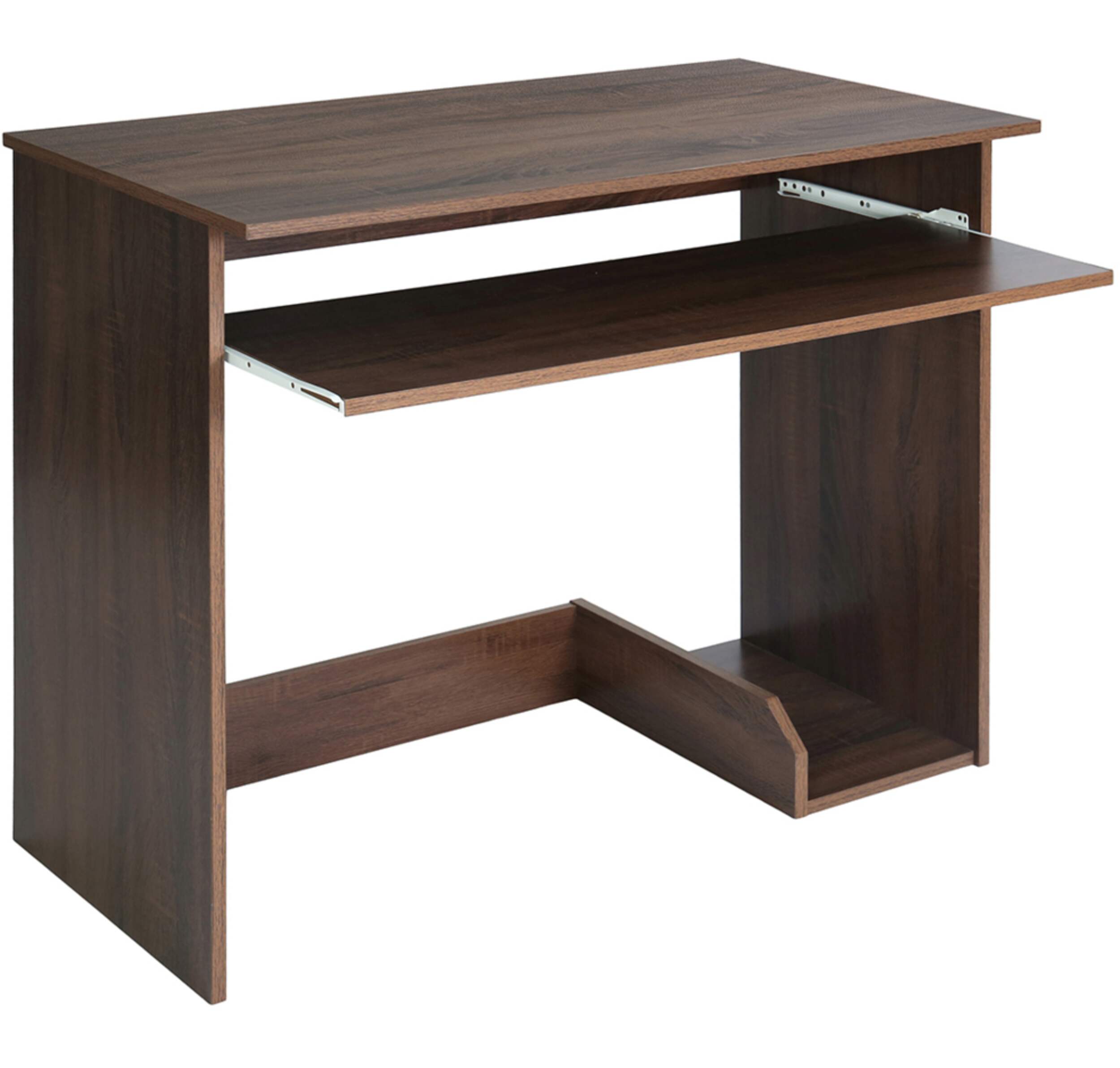 39F 2-Shelf Dalton Desk, Walnut