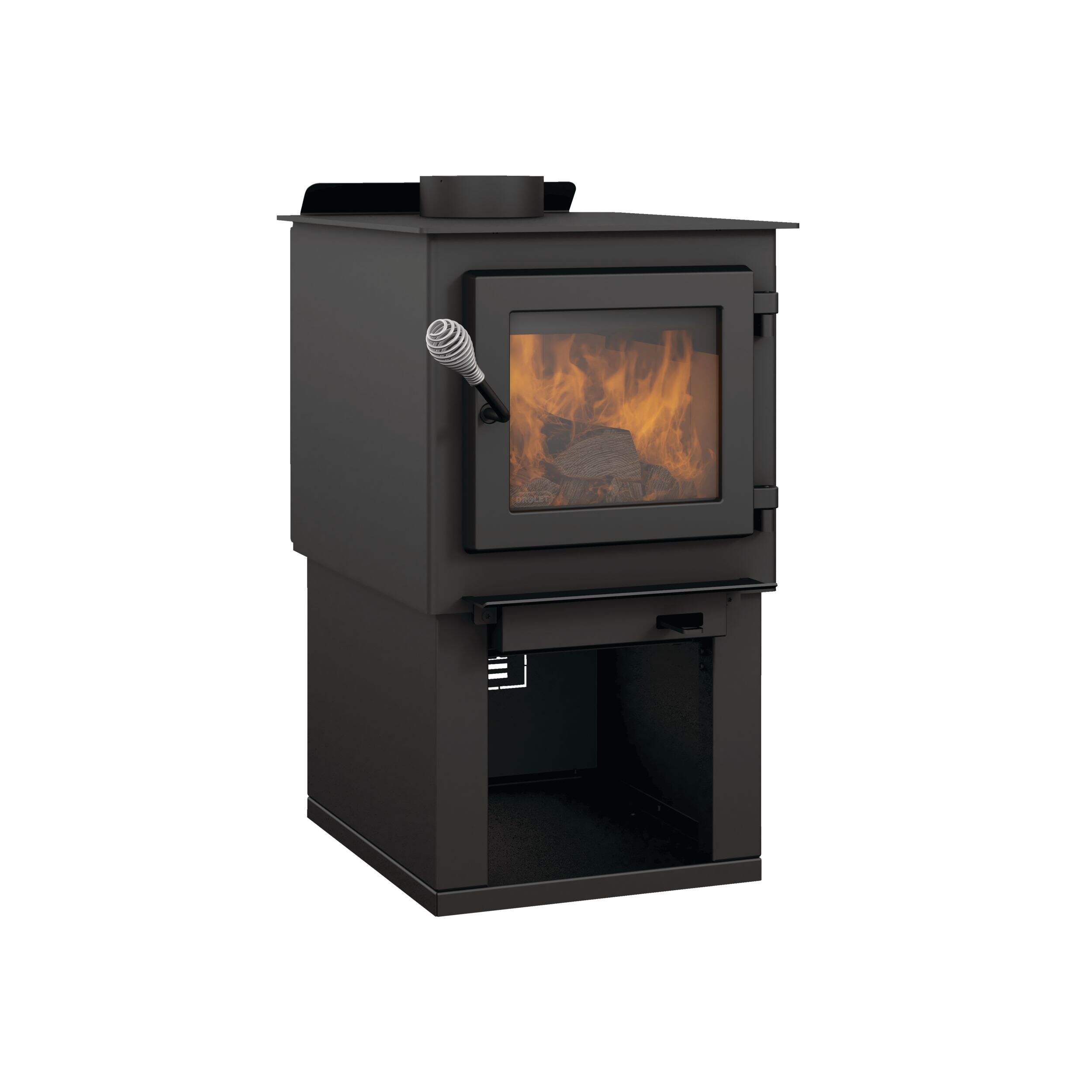 Drolet Deco Nano Modern Style Wood Stove, EPA Certified, 45,000 BTU