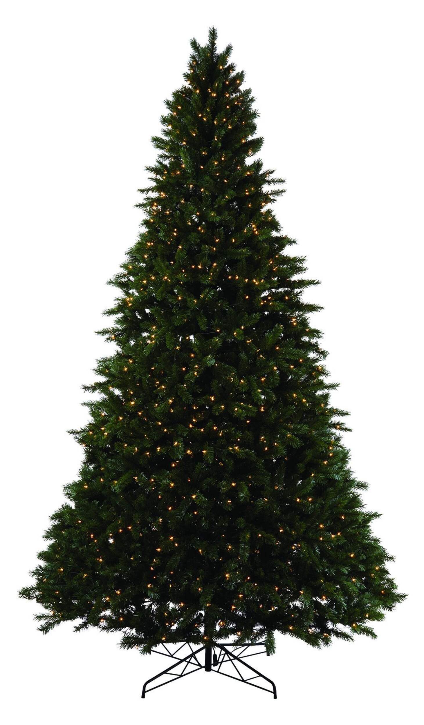 NOMA Pre-Lit Yukon Pine Christmas Tree with Tree Stand, 1500  Incandescent Lights, 12-ft