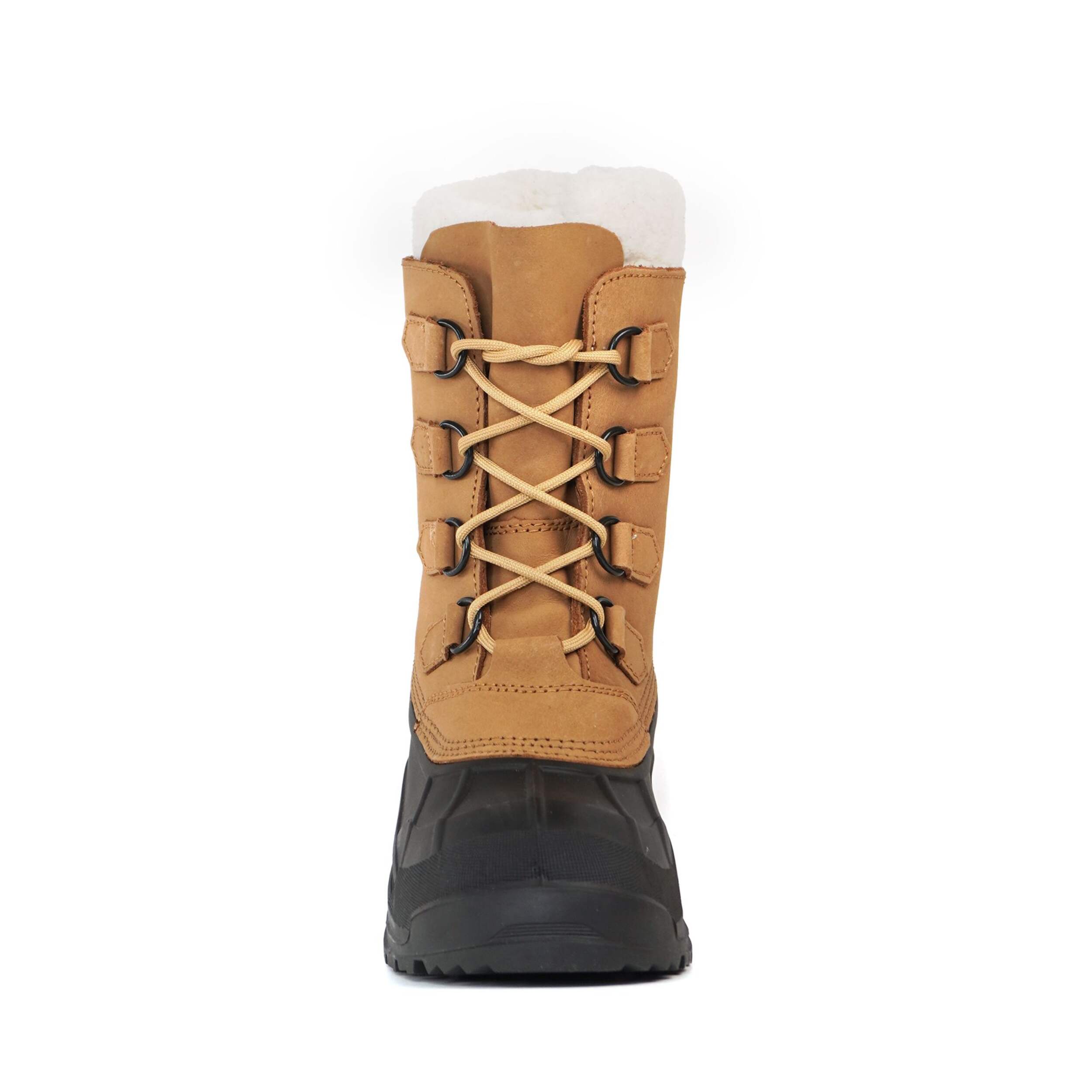 Kamik Men's Quest Insulated Leather/Rubber Winter Snow Boots Warm Waterproof Anti-Slip