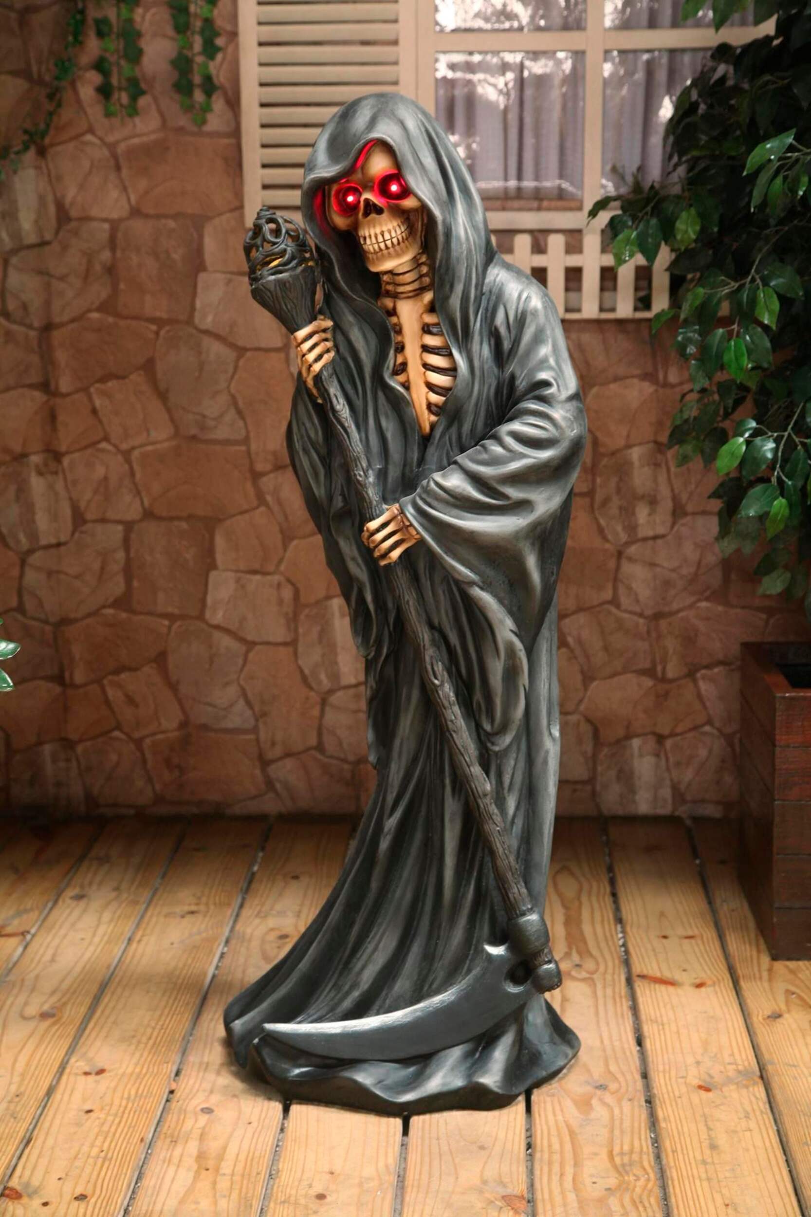 Light-Up Reaper Statue, 48-in