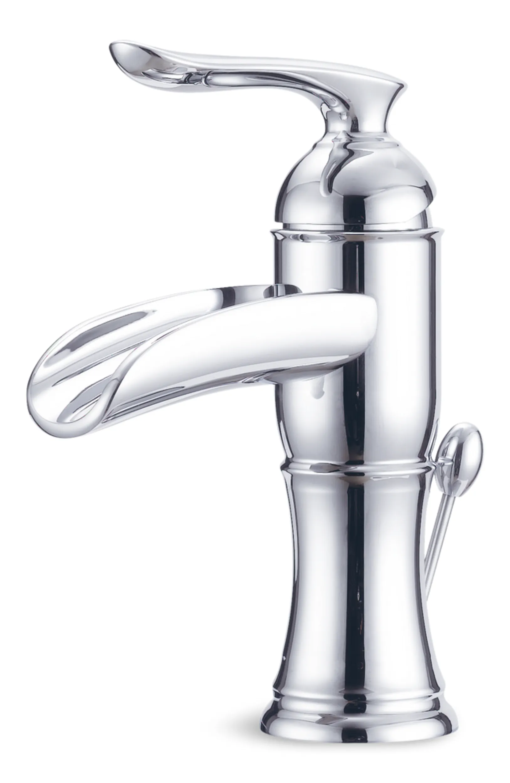 Danze Kenzie Trough Single Handle Single Hole 4-in Centerset Bathroom Sink Faucet with Pop-up Drain, Chrome