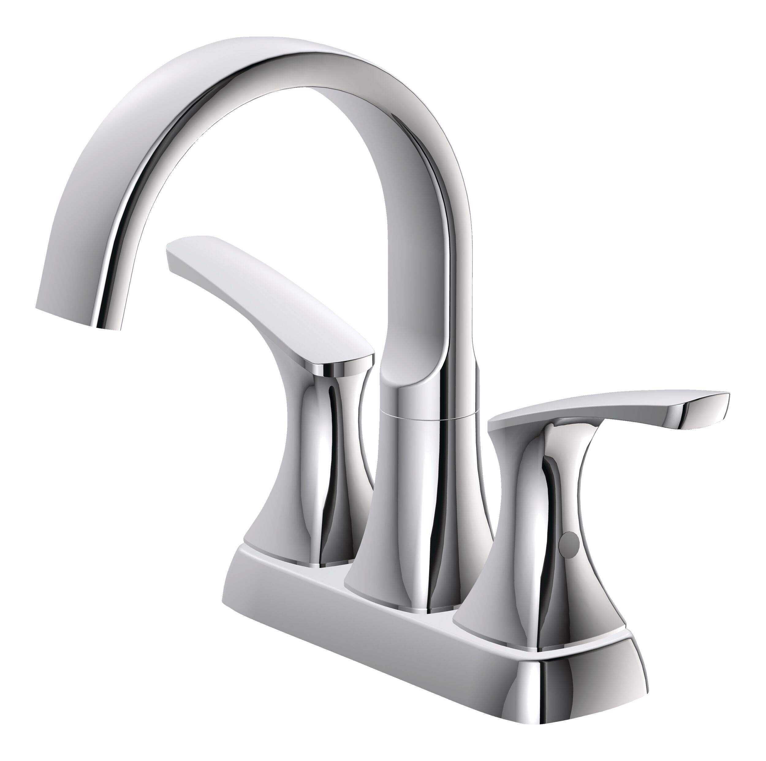 Danze Karter Double Handle 4-in Centerset Bathroom Sink Faucet with Pop-up Drain, Chrome