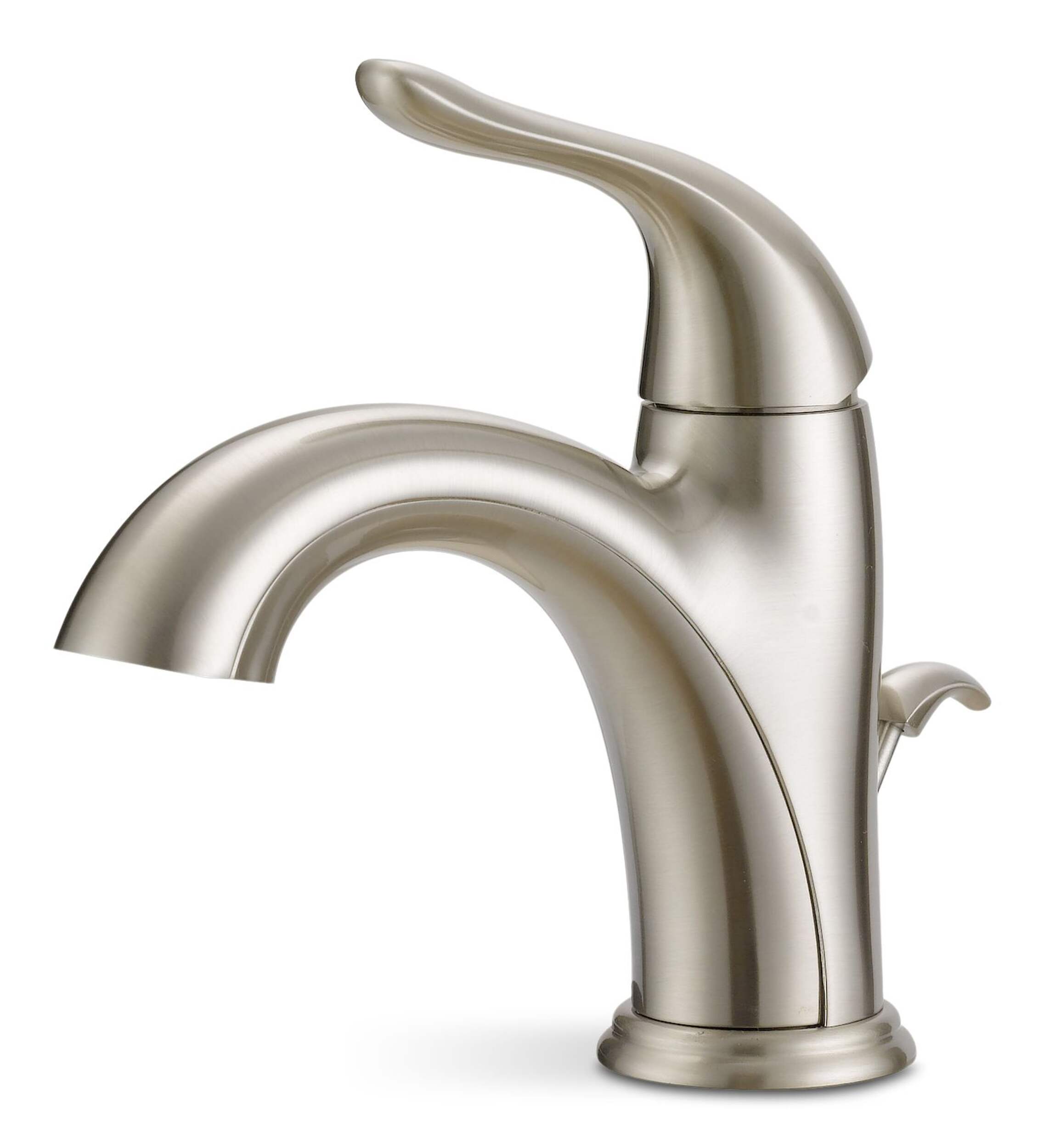 Danze Mystic Single Handle Single Hole 4-in Centerset Bathroom Sink Faucet with Pop-Up Drain, Brushed Nickel