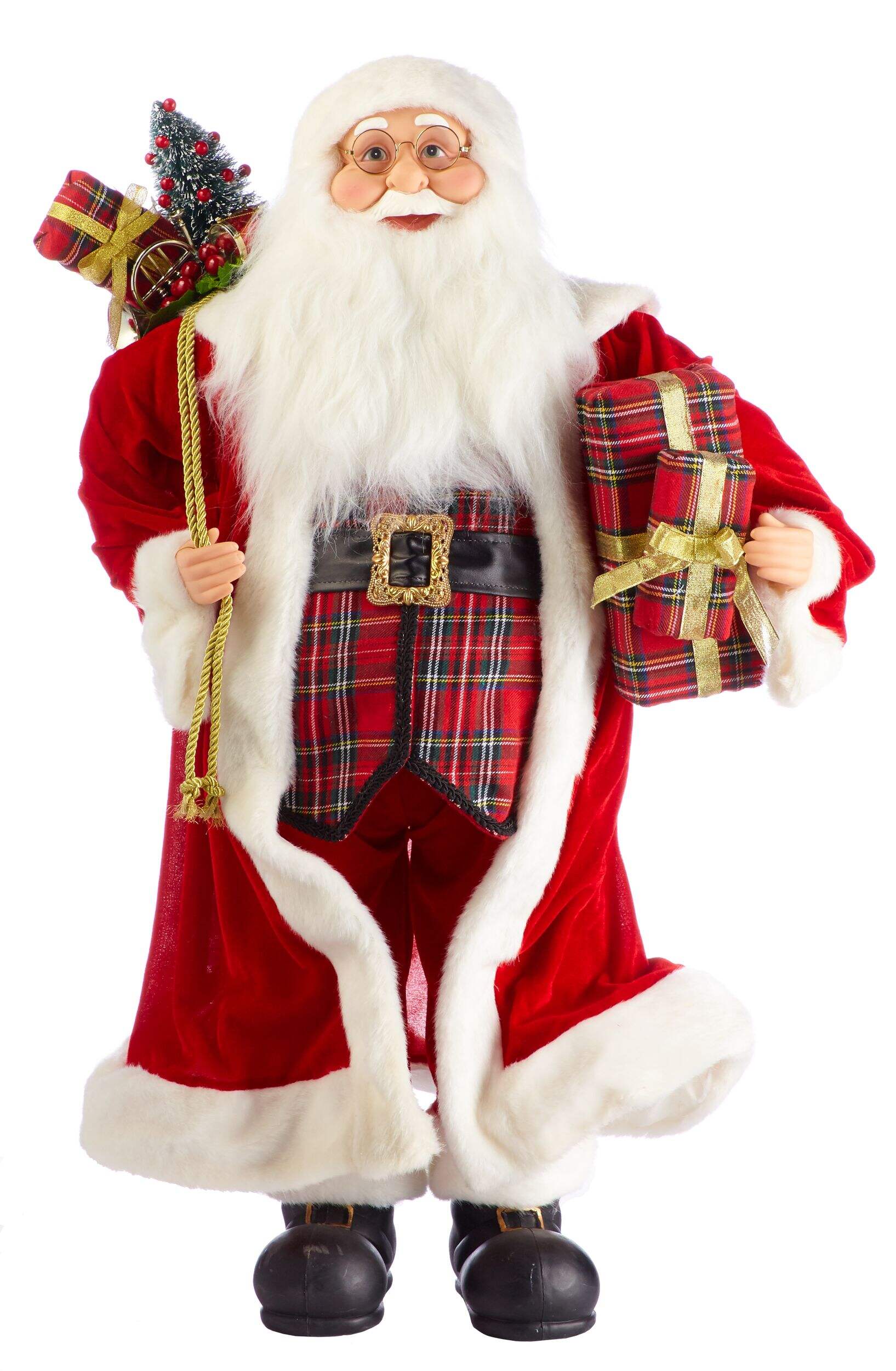 For Living Christmas Decoration Tabletop Santa with List Greeter, 3-ft
