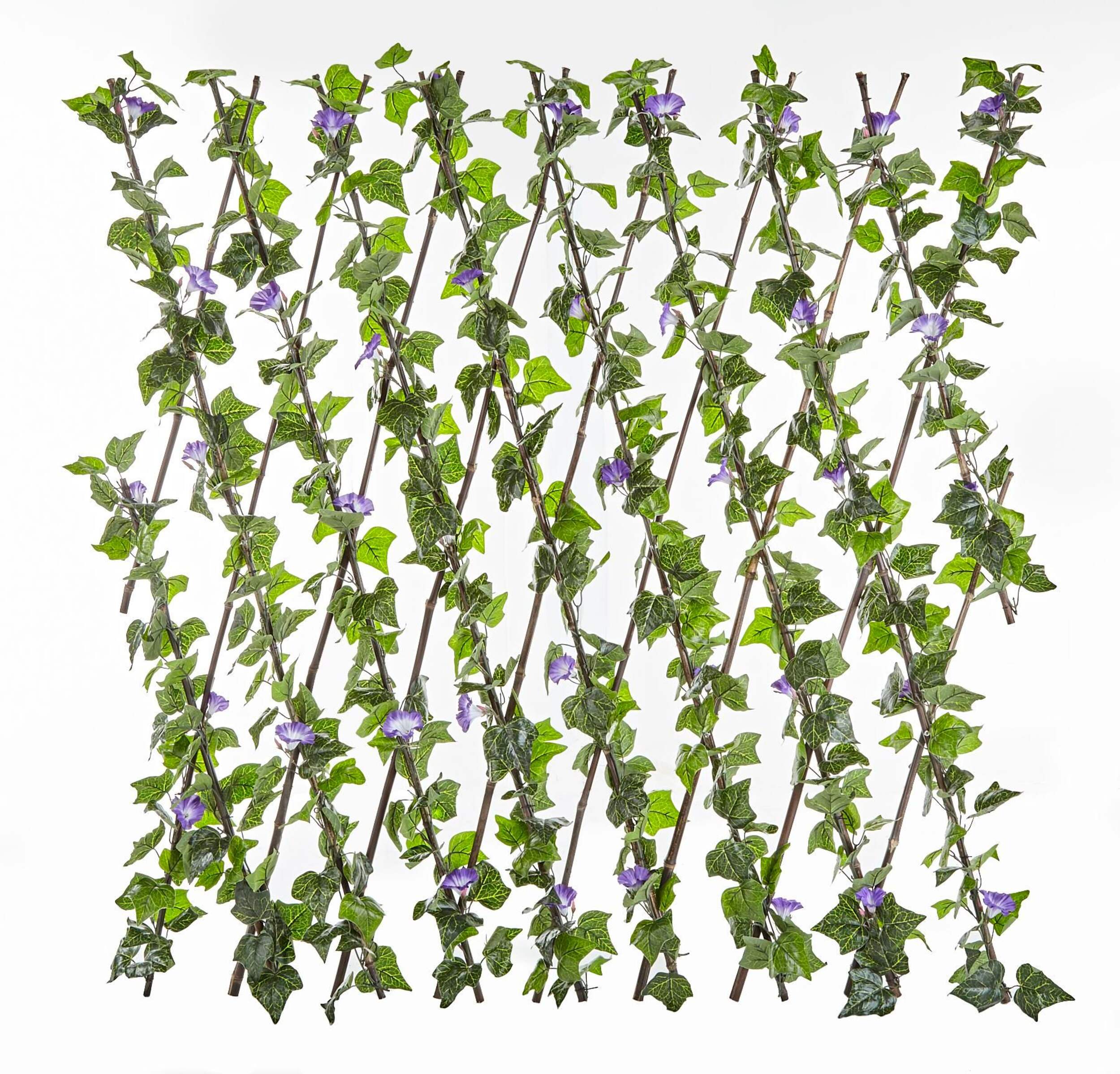 Artificial English Ivy With Flowers And Bamboo Frame
