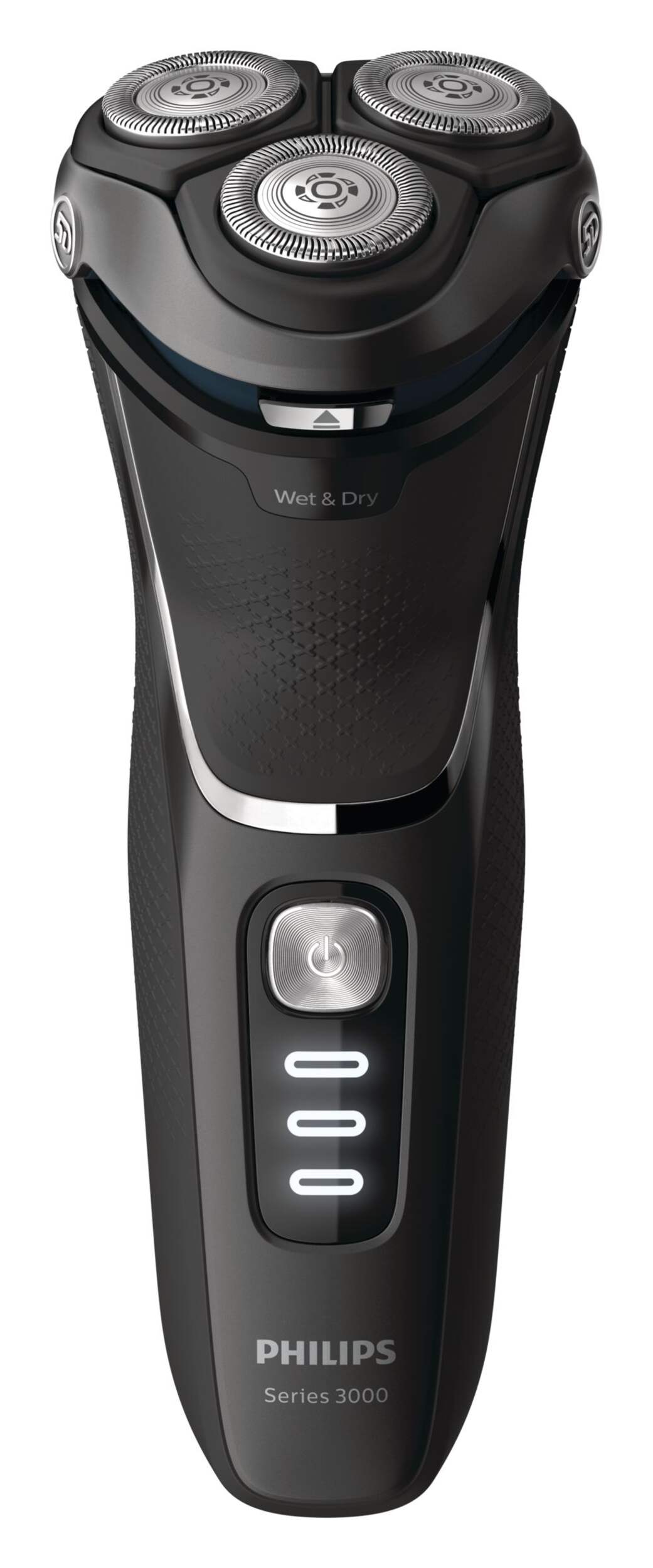 Philips Series 3300 Wet or Dry Electric Shaver, Electric Razor/Rotary Shaver with Trimmer and Charging Stand