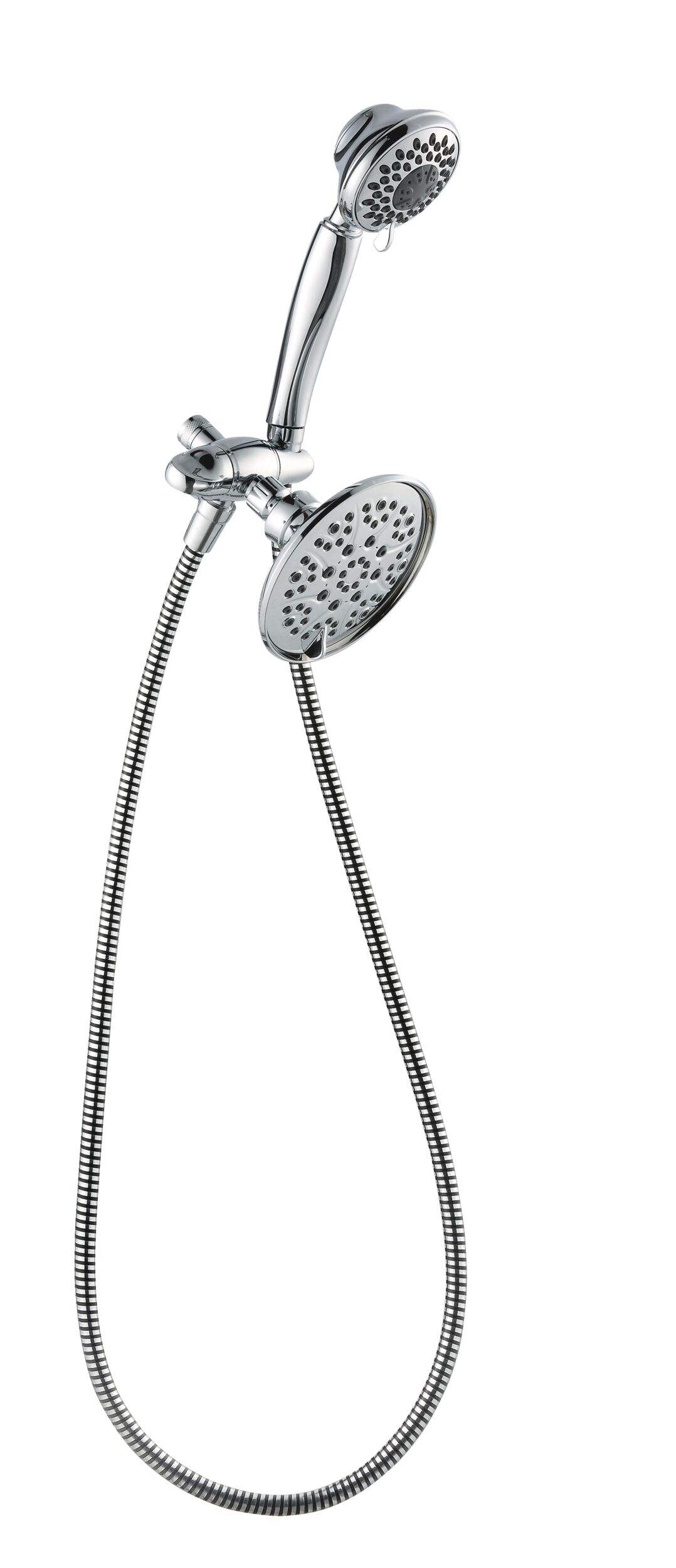 Danze 2.5GPM  6 Settings Shower Combo, Chrome and Brass Pivot Ball