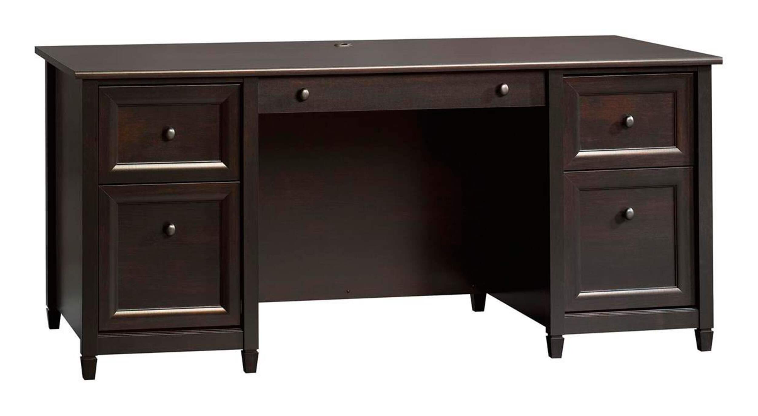 Sauder Edge Water Executive Desk, Estate Black