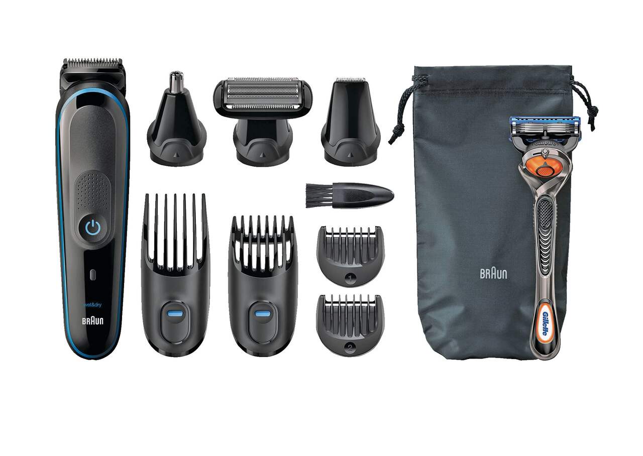 Braun MGK5280 All-In-One Trimmer & Shaver/Razor Grooming Kit For Facial/Body Hair, 9-pc
