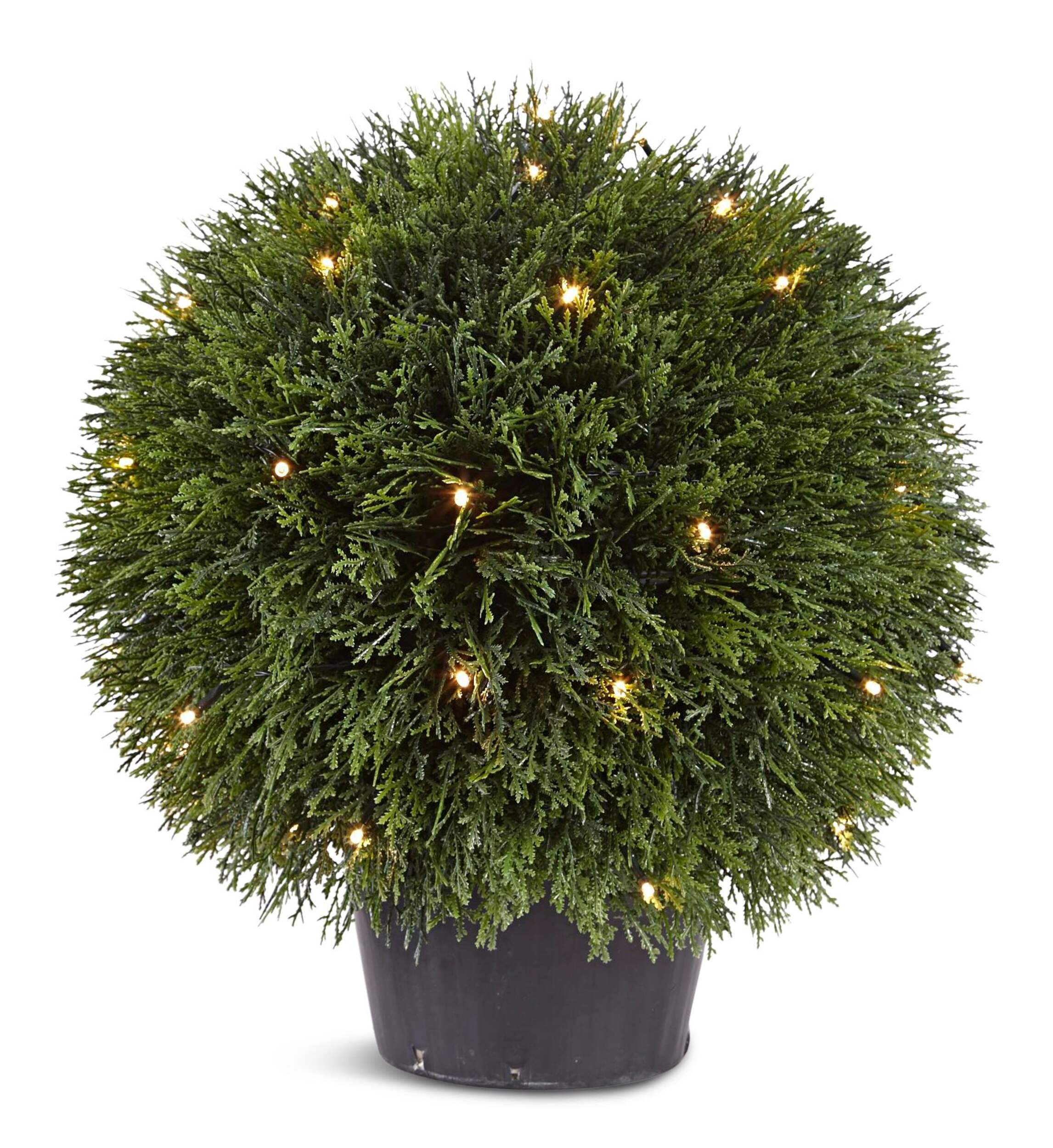 Danson Cedar Ball with LED Lights, 18-in