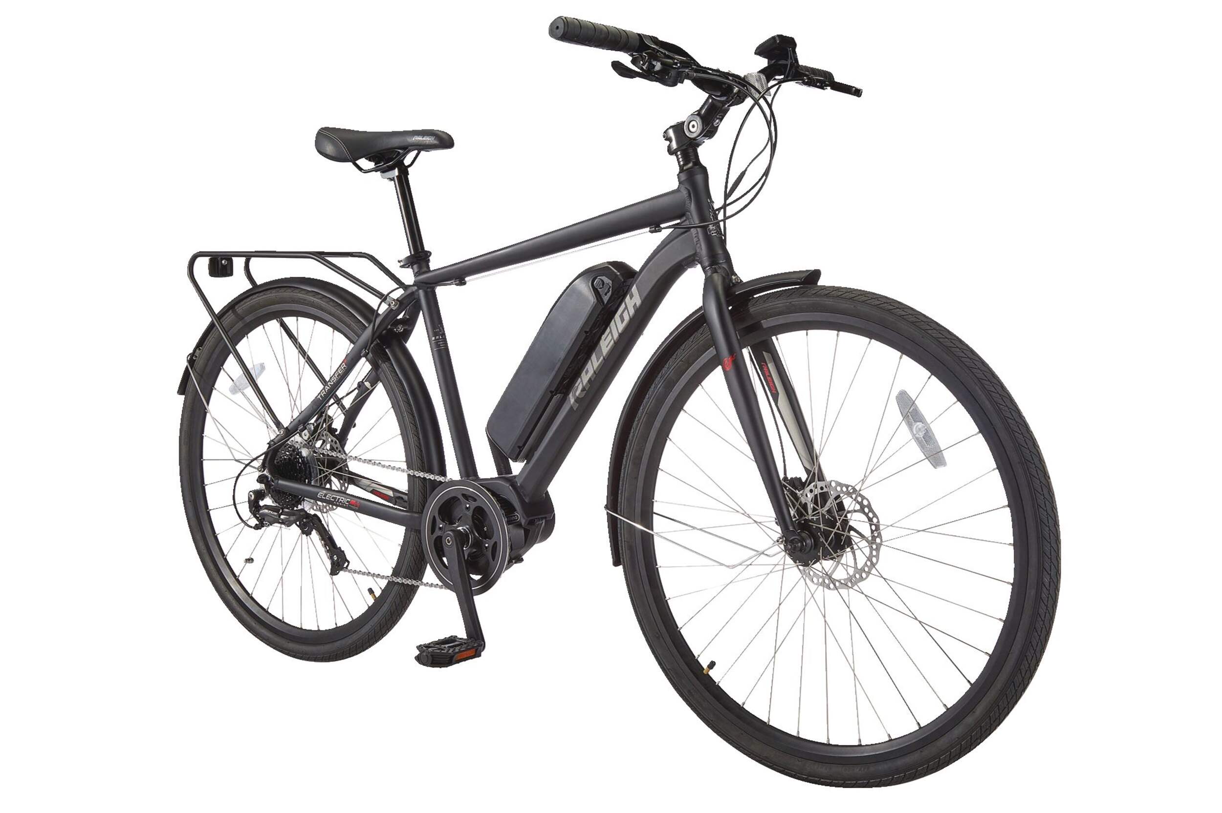 Raleigh Getaway 36V All-Terrain Electric Bike, 700C Wheels, Black