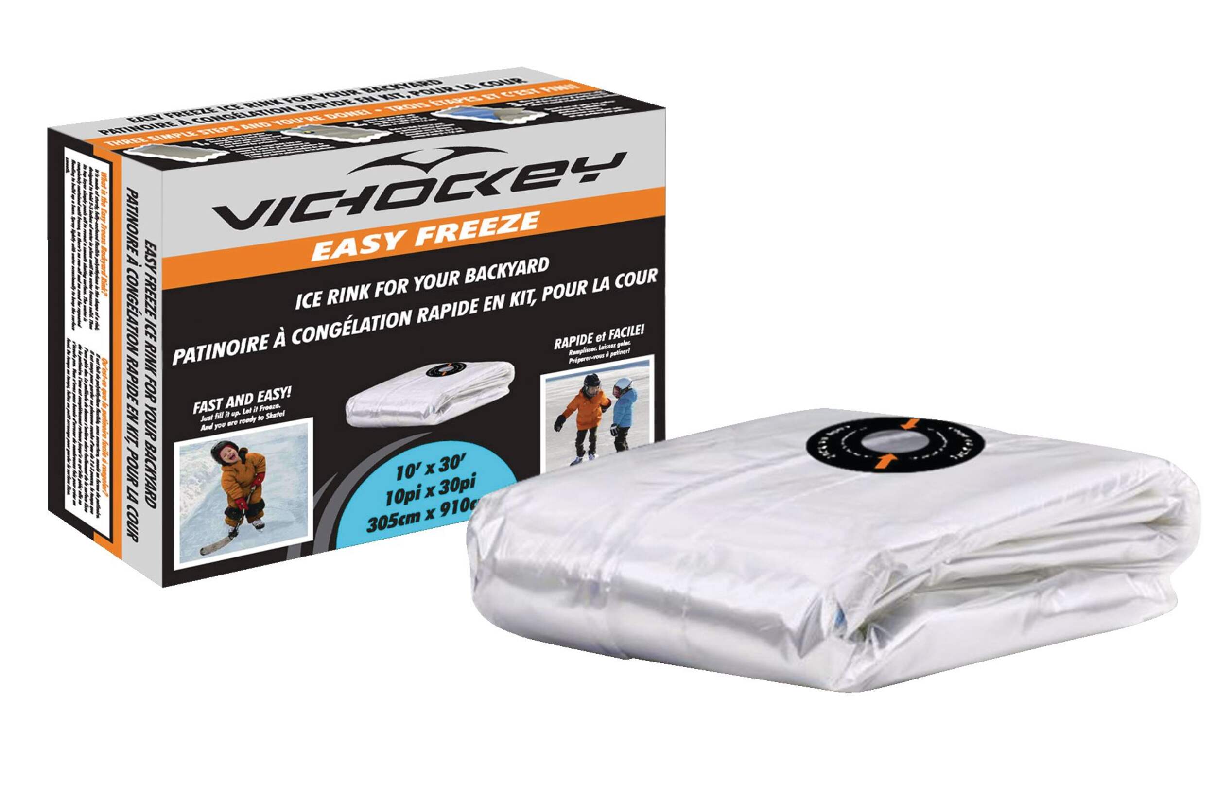 VIC Reddi-Rink EZ Freeze Ice Rink Kit, 10-ft x 30-ft