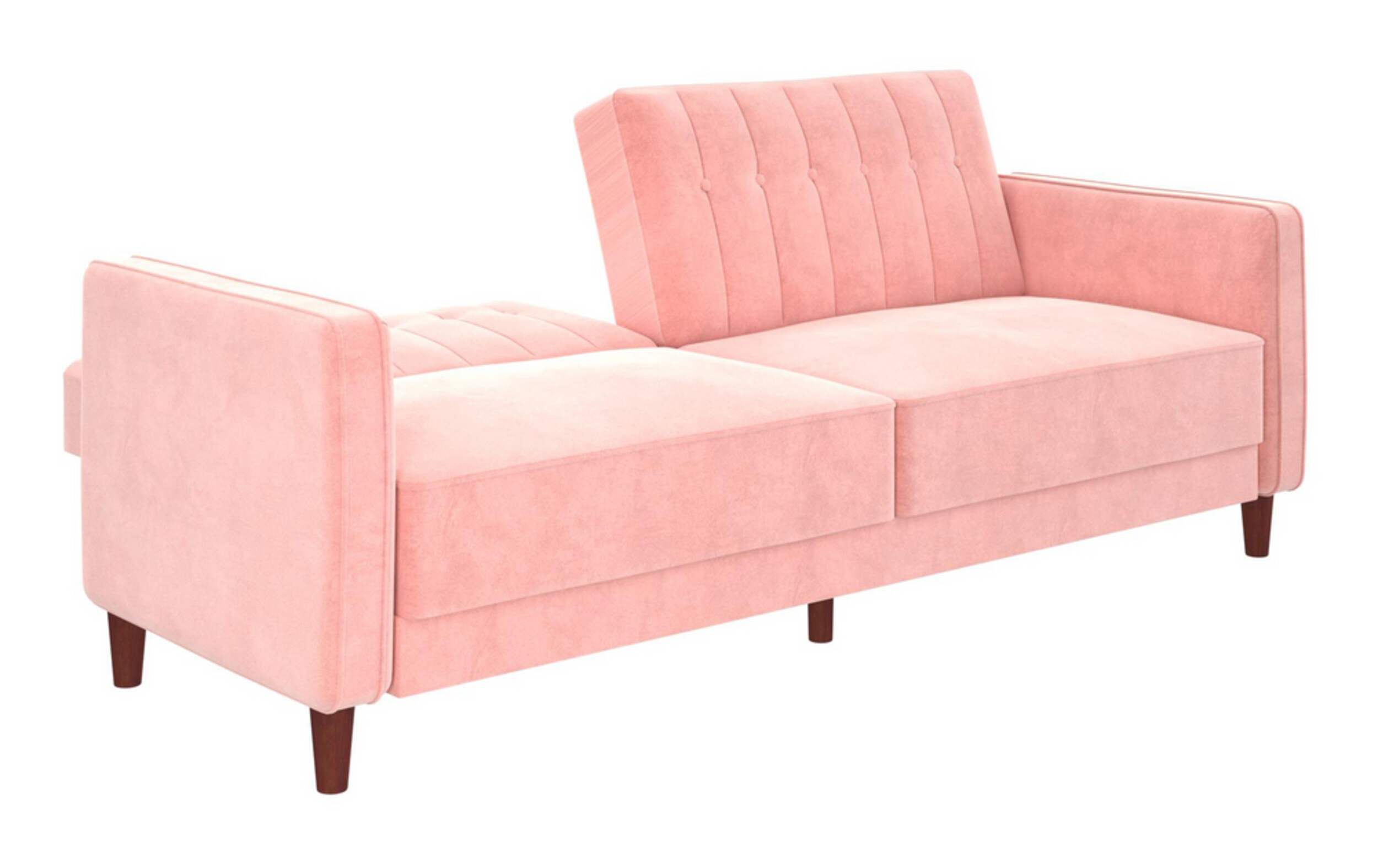 Dorel Comfort Tufted Transitional Futon, Pink