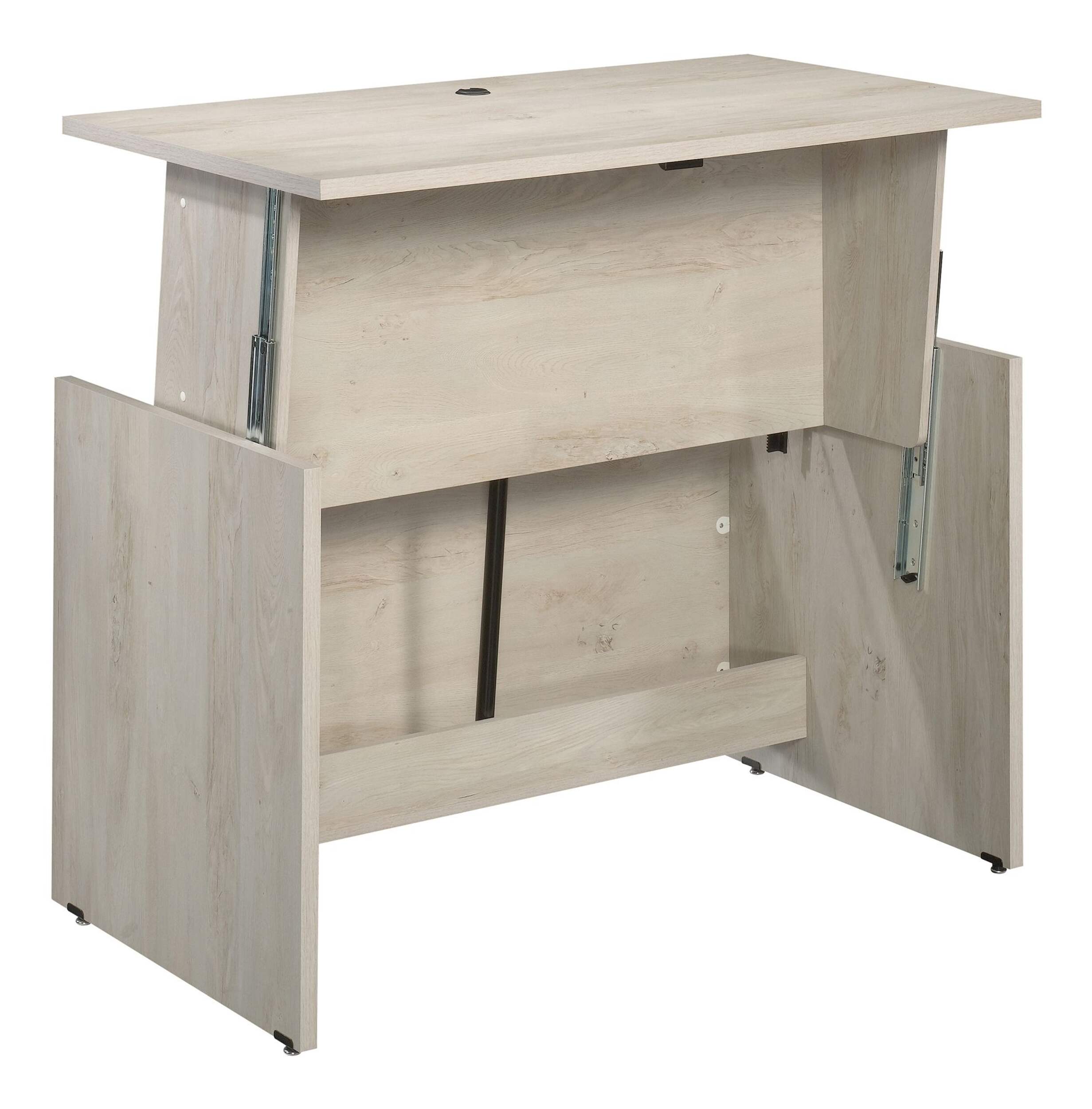 Sauder Sit/Stand Desk, Chalked Chestnut