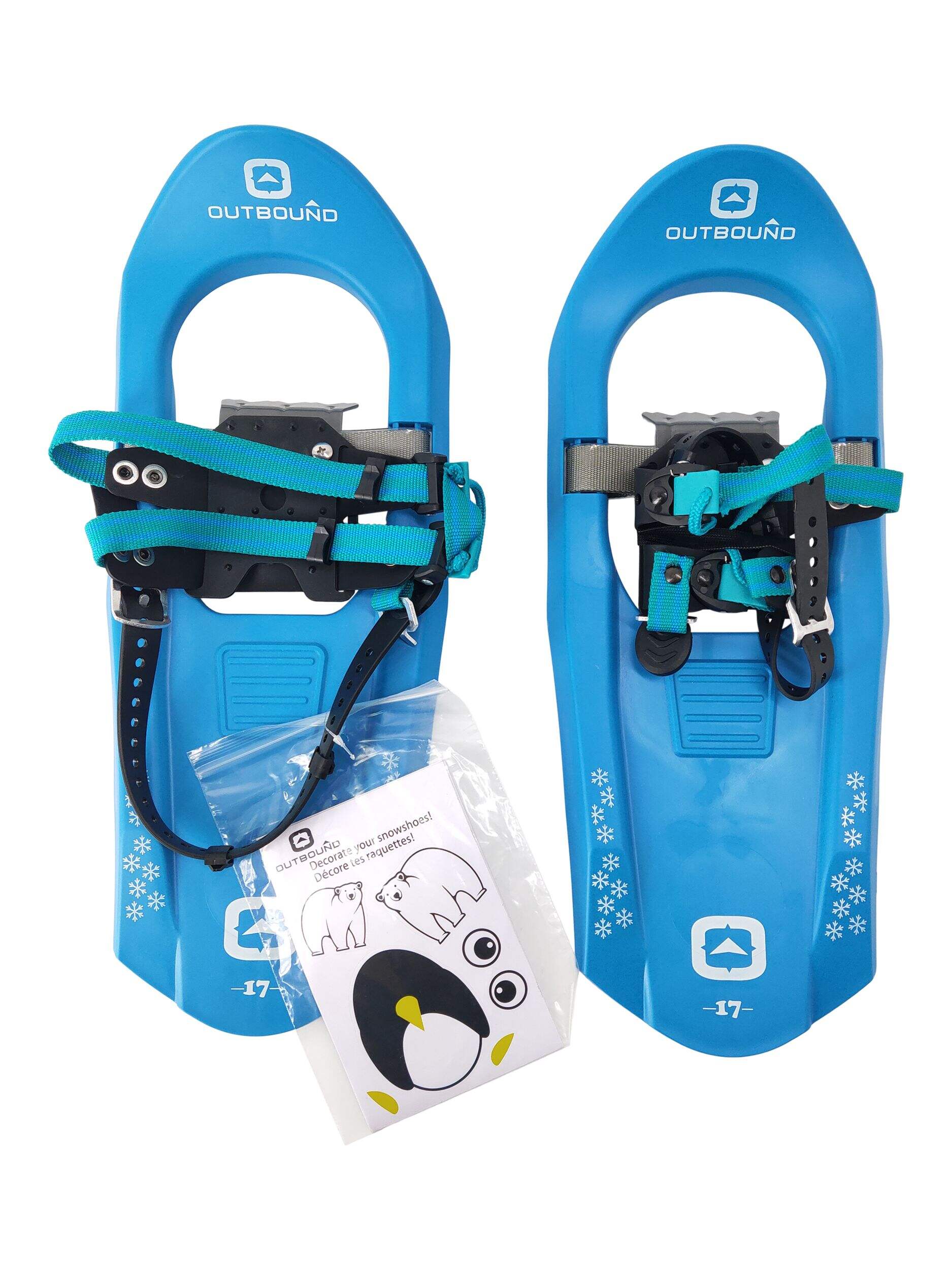 Outbound Kids' Lightweight Snowshoes w/ Adjustable One-Pull Bindings, 16-In 1 Outbound Kids' Lightweight Snowshoes w/ Adjustable One-Pull Bindings, 16-In