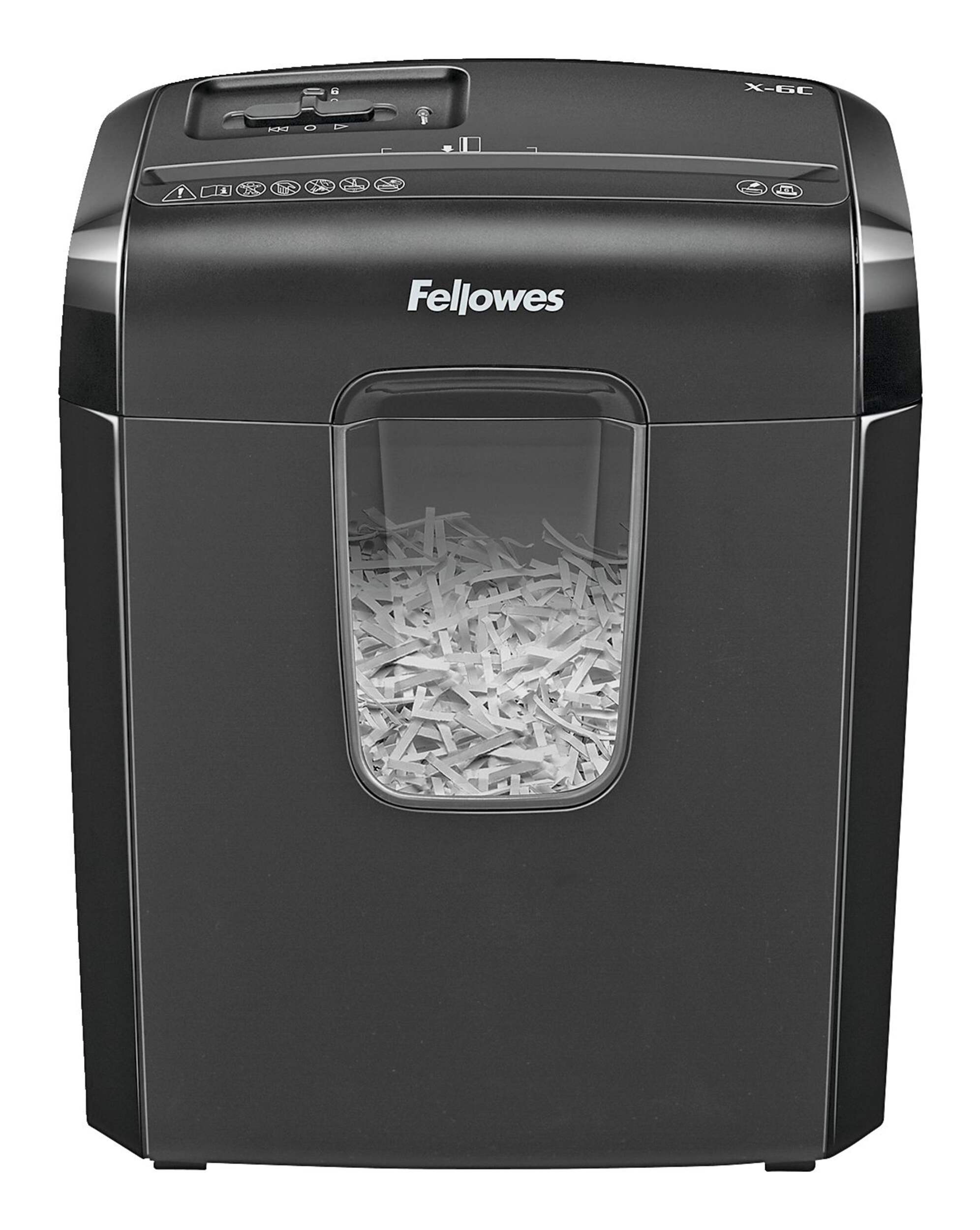 Fellowes Cross-Cut 6-Sheet Paper Shredder, Black