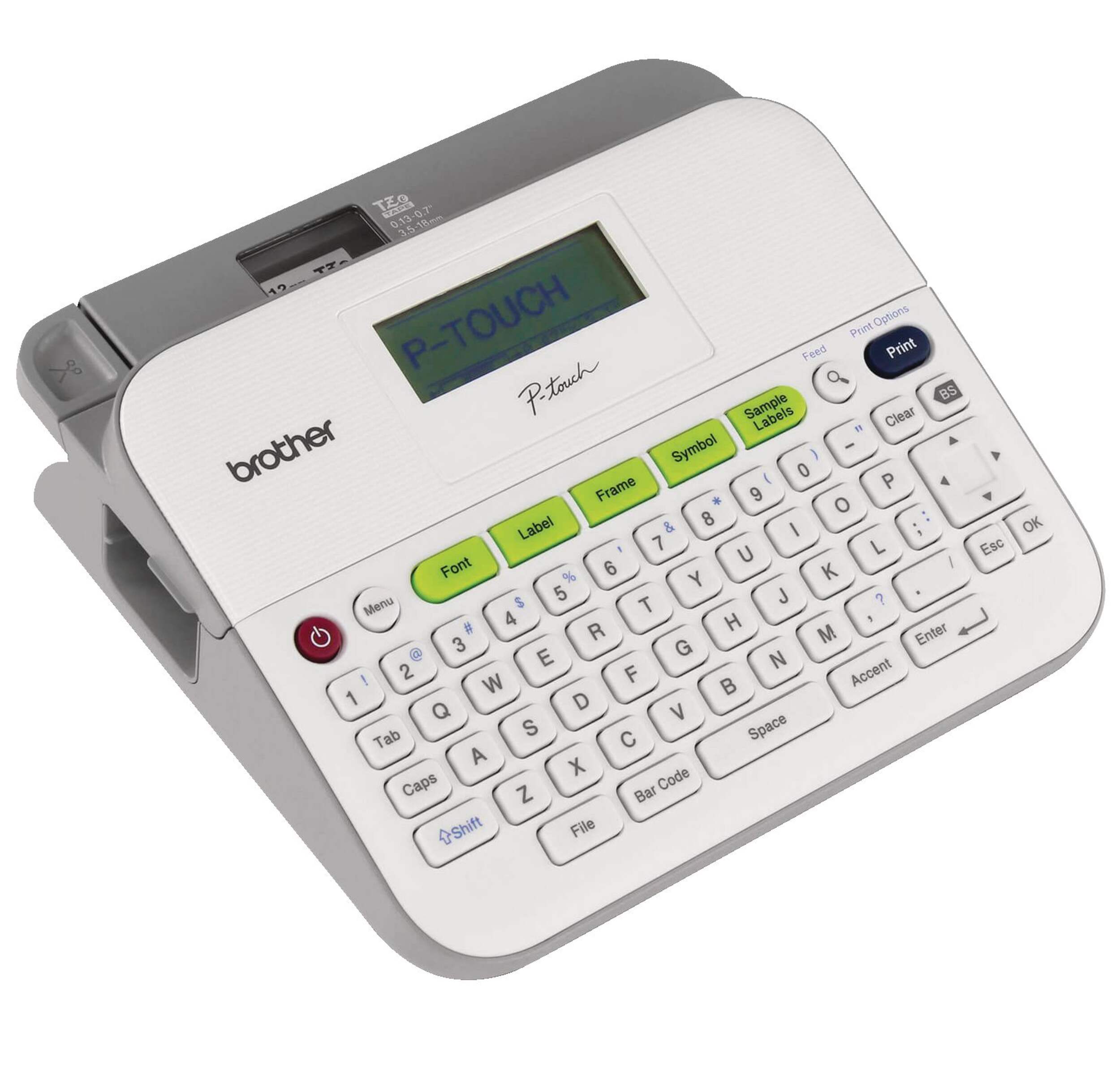 Brother P-Touch Versatile Desktop Label Maker With AC Adapter, White/Grey