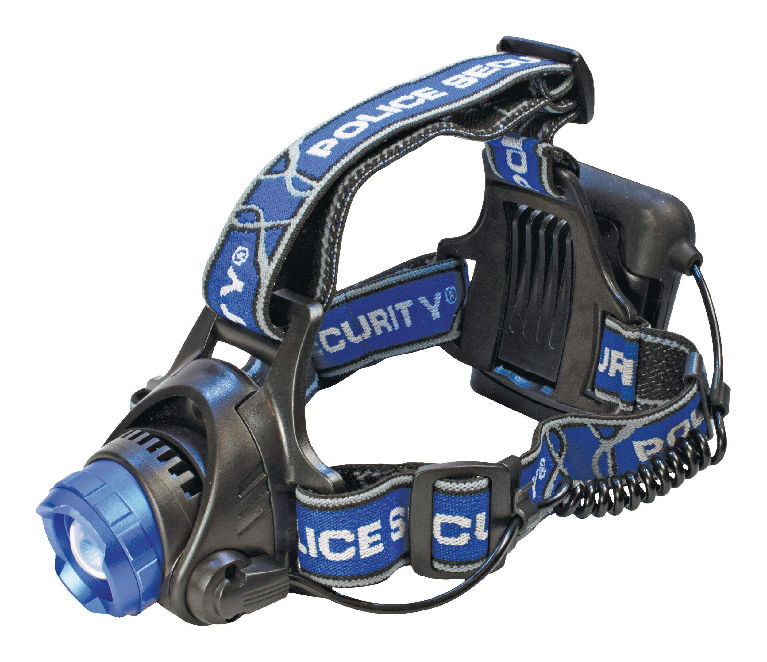 Police Security 1000 Lumens Whiteout Aluminum Headlight/Headlamp, Batteries Included, Blue