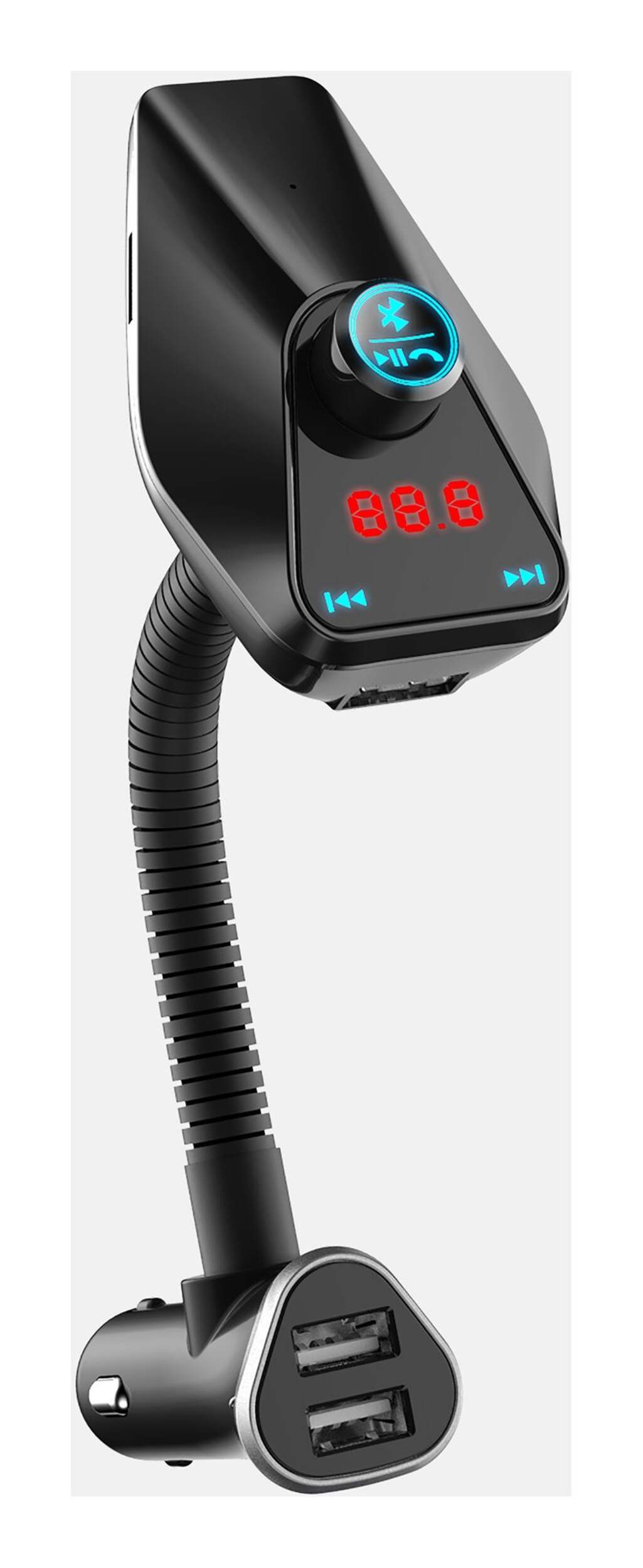 AutoTrends 12V Bluetooth Gooseneck FM Transmitter