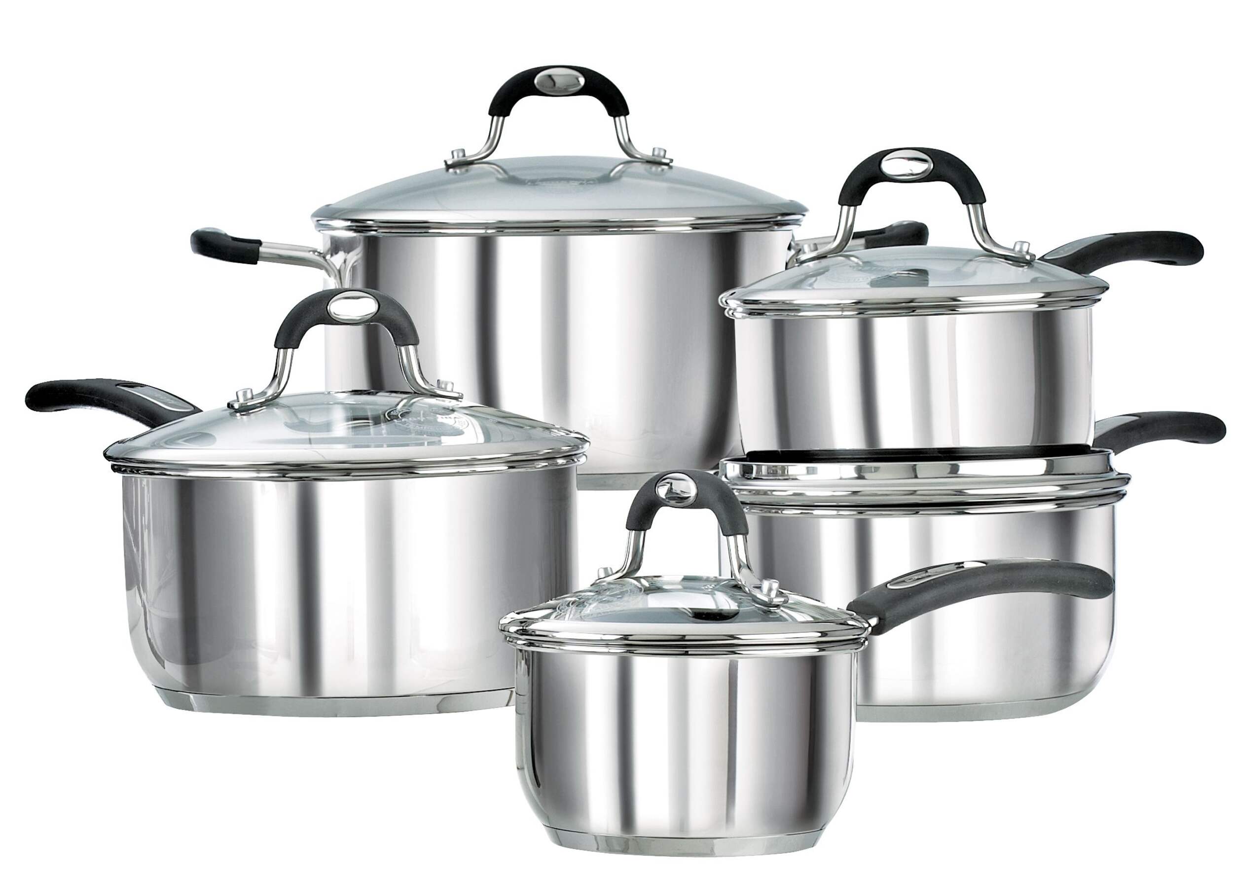 Lagostina Casa Mia Stainless Steel Cookware Set, 10-pc