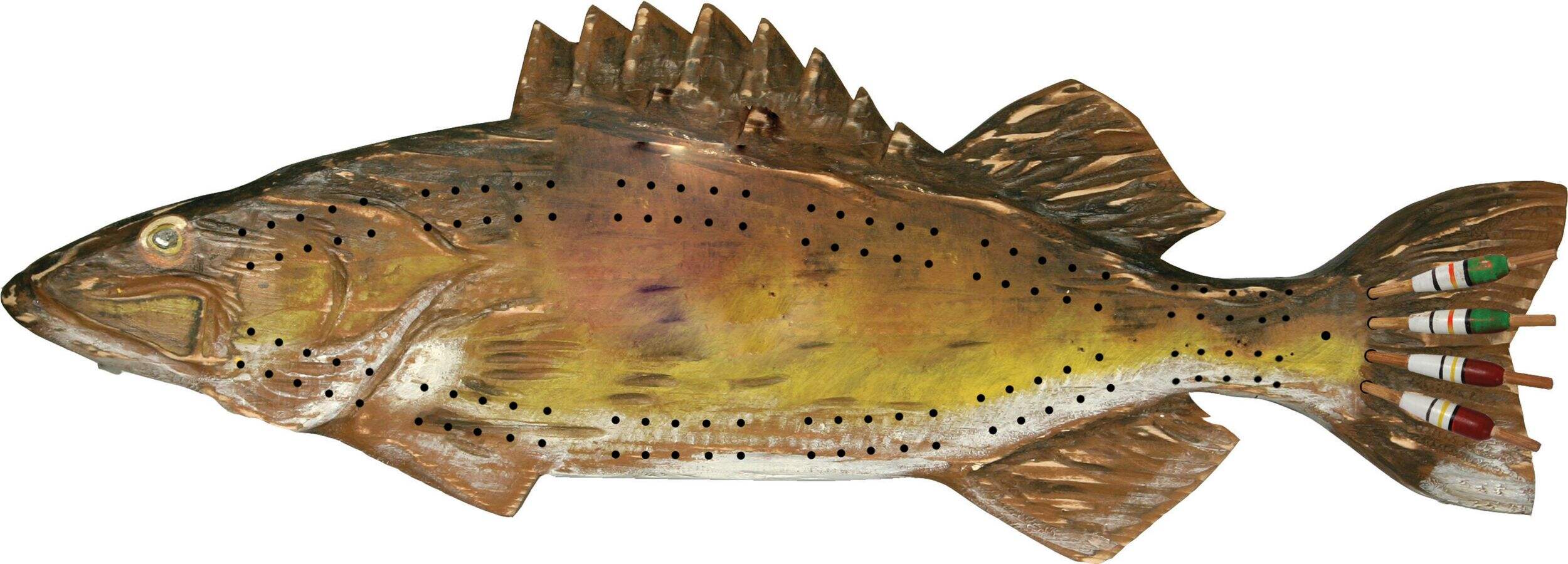 RIVERS EDGE Wooden Walleye Cribbage Set with Cards