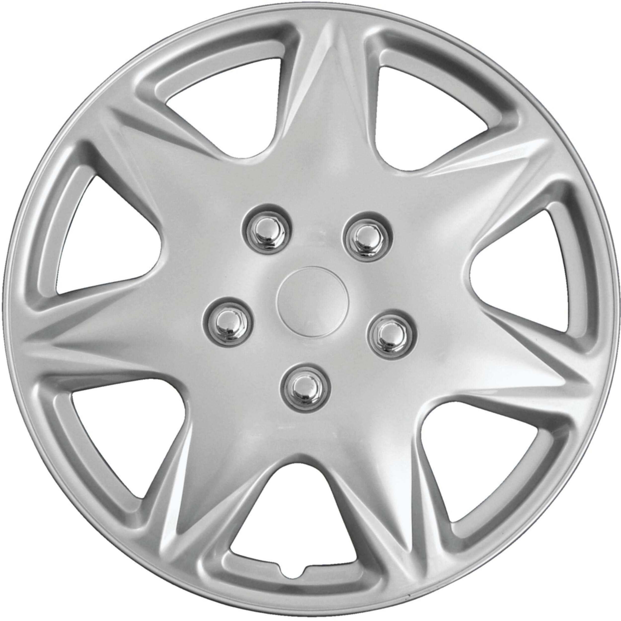AutoTrends Wheel Cover, 915, Silver/Lacquer, 16-in, 4-pk