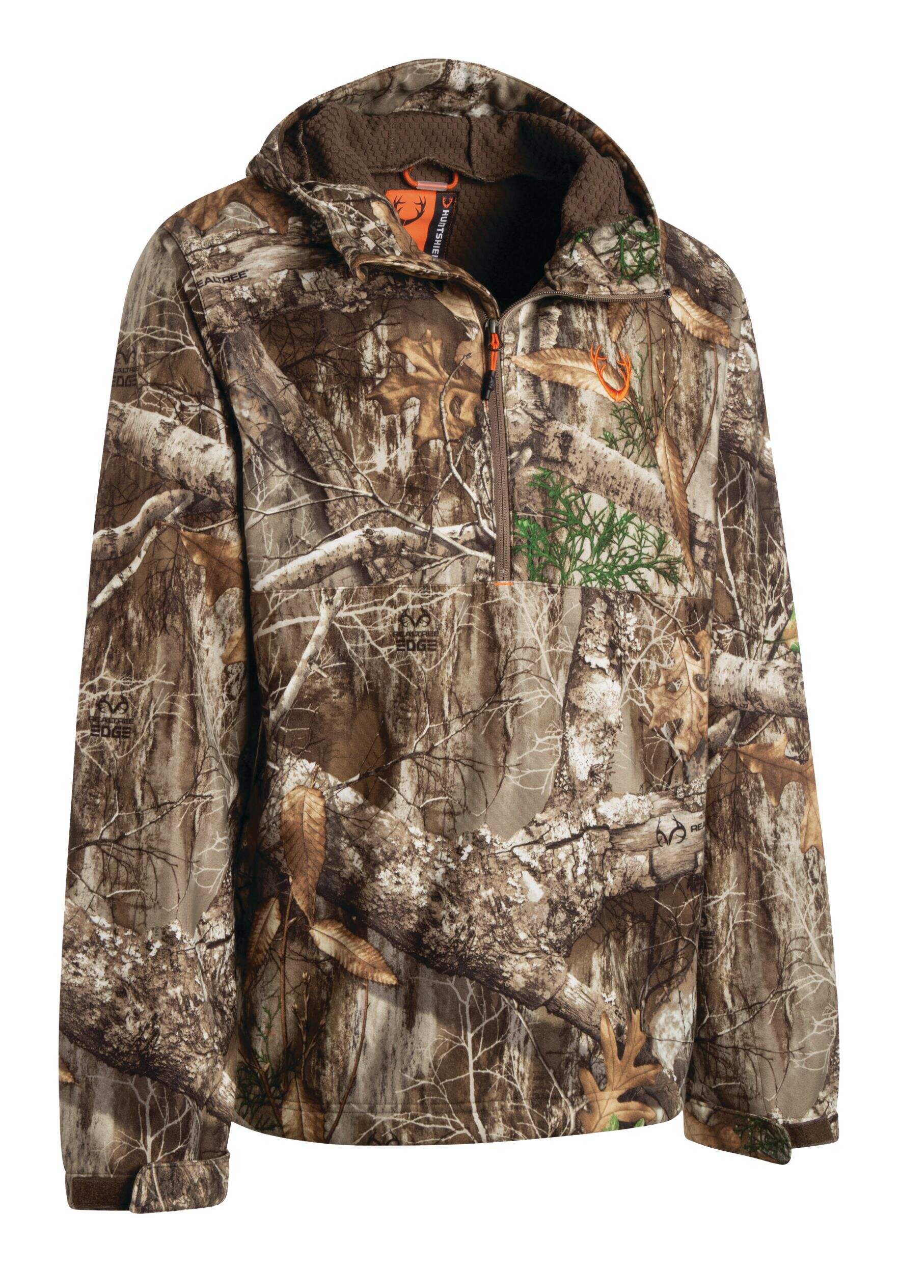 Huntshield Men's October Edge Lightweight Pullover Hunting Jacket with Hood, Camo