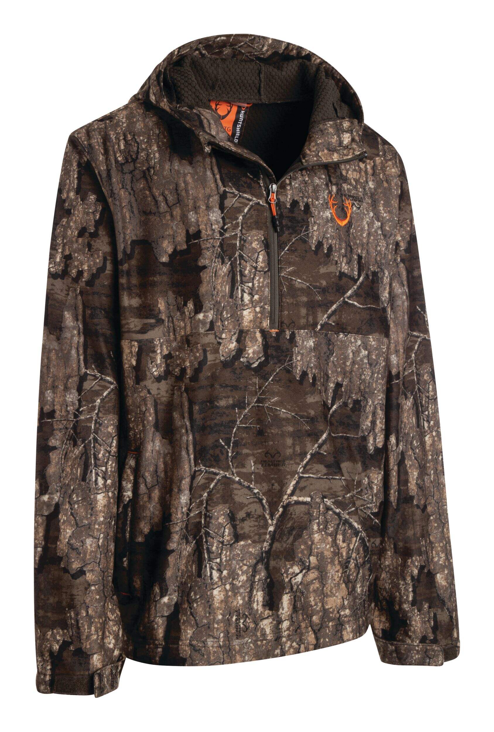 Huntshield Men's October Timber Lighweight Pullover Hunting Jacket with Hood, Camo